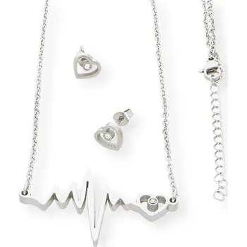 Přívěsek Ewena Souprava srdce EKG z chirurgické oceli JFD544 + dárkové balení