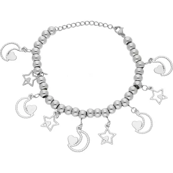 Náramek Ewena Stříbrný náramek z chirurgické oceli MBZ548 + dárkové balení