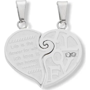 Přívěsek Ewena Přívěsek srdce pro dva SP115 + dárkové balení