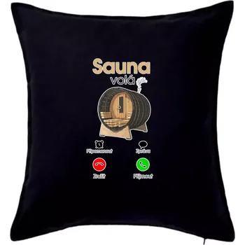 Polštář Sauna volá - Polštář 50x50 - 50x50 - Pouze potah ( Černá )