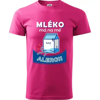 Pánská móda Mléko má na mě alergii - Klasické pánské triko vyšší gramáže - M ( Purpurová )