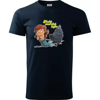 Malá mořská kýla - Triko extra velké (5-8XL) - 7XL ( Námořní modrá (velmi tmavá - téměř černá) )