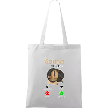 Sauna volá - Taška bavlněná - 42 x 38 cm ( Bílá )