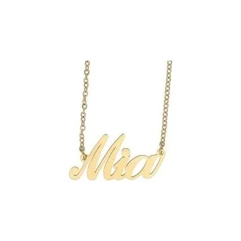 Řetízek Ewena Řetízek z oceli se jménem Mia zlatá ocel