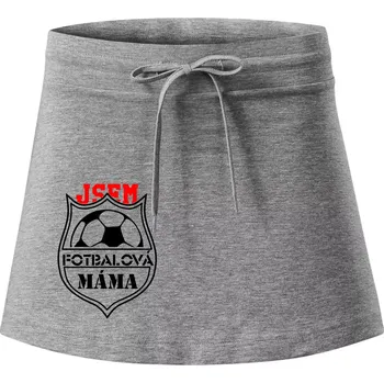 Dámská sukně Jsem Fotbalová máma - Sportovní sukně - two in one - M ( Tmavě šedý melír )
