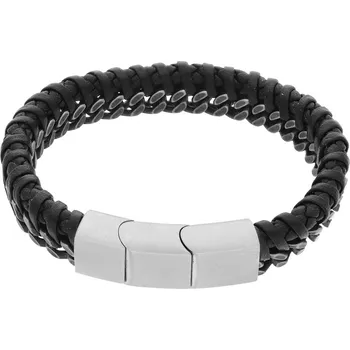 Náramek Ewena Kožený náramek K1266 + dárkové balení