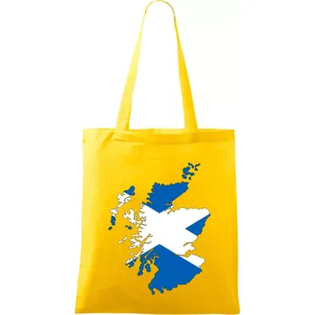Skotsko mapa - Taška bavlněná - 42 x 38 cm ( Žlutá )