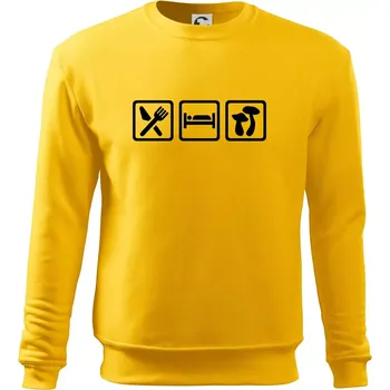 Pánská mikina Eat Sleep Houbaření - Mikina Essential pánská - M ( Žlutá )