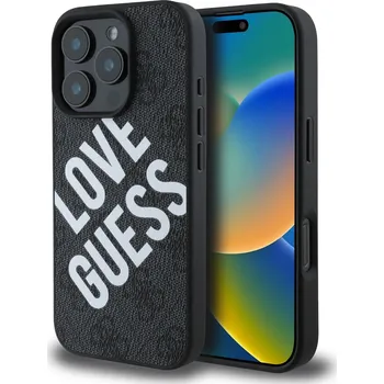 Guess Ochranný kryt na iPhone 16 Pro MAX - Guess, 4G Big Love MagSafe Black