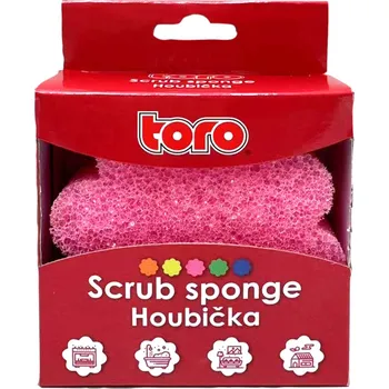 Houbička na nádobí TORO Scrub MIX barev