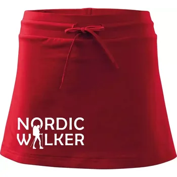 Dámská sukně Nordic walker - žena - Sportovní sukně - two in one - XS ( Červená )