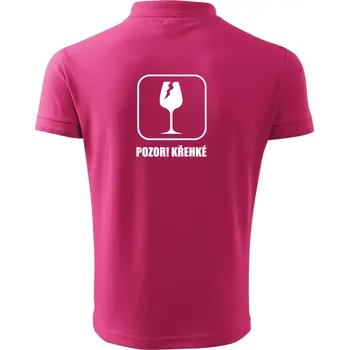 Pánská košile Pozor křehké! Vinaři - Polokošile pánská Pique Polo 203 - 5XL ( Purpurová )