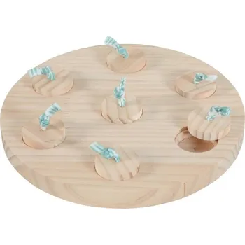 Hračka pro hlodavce ZOLUX - dřevěná deska s úkryty na pamlsky 23cm