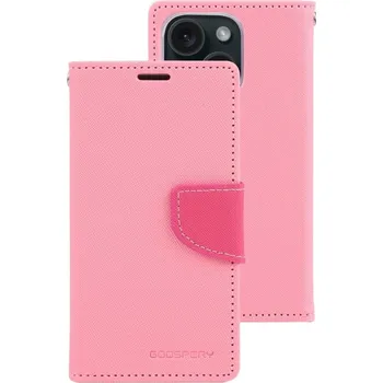 Pouzdro na mobilní telefon Mercury Pouzdro na iPhone 15 - Mercury, Fancy Diary Pink/HotPink
