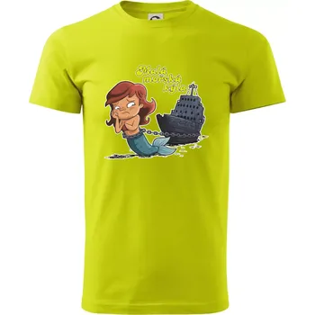 Malá mořská kýla - Klasické pánské triko vyšší gramáže - M ( Limetková )