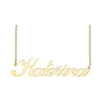 Přívěsek Ewena Řetízek z oceli se jménem Kateřina zlatá ocel