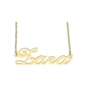 Přívěsek Ewena Řetízek z oceli se jménem Zara zlatá ocel