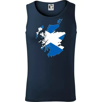 Skotsko mapa - Tílko pánské Core - 2XL ( Námořní modrá (velmi tmavá - téměř černá) )