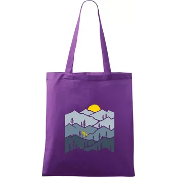 Nordic walking hory - Taška bavlněná - 42 x 38 cm ( Fialová )