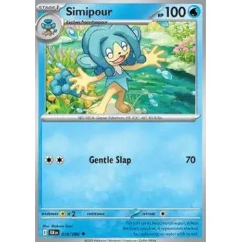 Karetní hra Pokémon BLK 018/086 Simipour - Black Bolt Stav: Near Mint, Verze: POKÉBALL REVERSE HOLO