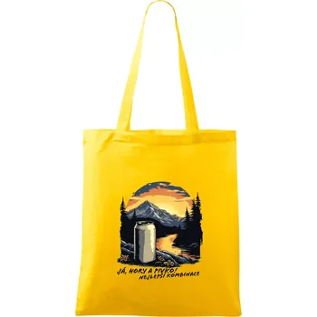 Já hory a pivko nejlepší kombinace - Taška bavlněná - 42 x 38 cm ( Žlutá )