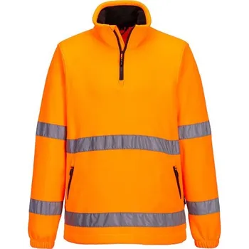 PortWest | Hi-Vis 1/2 Zip Fleece - Orange / XL / XL / oranžová