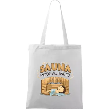 Sauna mode activated - Taška bavlněná - 42 x 38 cm ( Bílá )