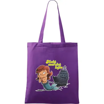 Malá mořská kýla - Taška bavlněná - 42 x 38 cm ( Fialová )