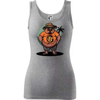 Dámské tričko Hodler v důchodu - Dámské tílko - 2XL ( Tmavě šedý melír )