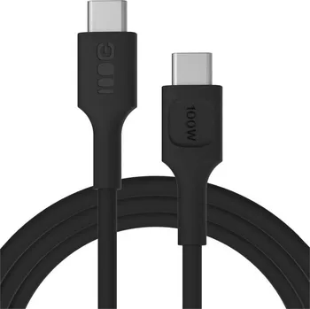 Kabel do PC GREEN CELL Kabel USB-C / USB-C Greencell PowerFlex 200cm PD 100W černý silikonový