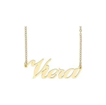 Přívěsek Ewena Řetízek z oceli se jménem Viera zlatá ocel