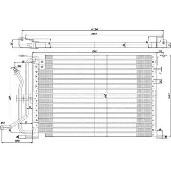 Výparník klimatizace Kondenzátor, klimatizace HART 606 542