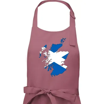 Kuchyňská zástěra Skotsko mapa - Pánská zástěra na vaření - Univerzální velikost ( Starorůžová )