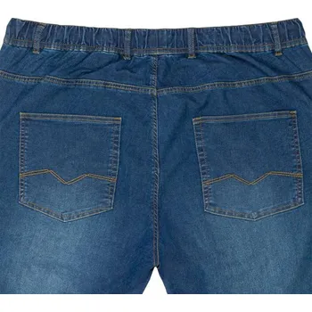 Pánské kraťasy Pánské kraťasy Adamo modré STRETCH elastické v pase na gumu Adamo ODE-AD-199110-335 - 4XL