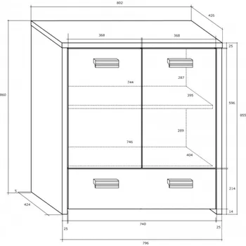Dětský pokoj Komoda Kitty 03
