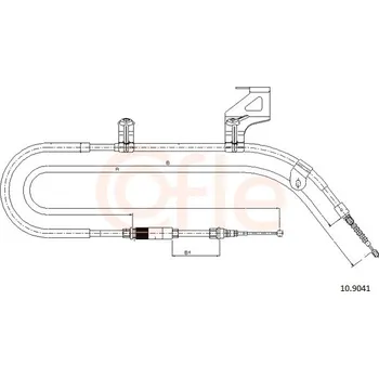 Lanko parkovací brzdy Lanko ruční brzdy COFLE 92.10.9041