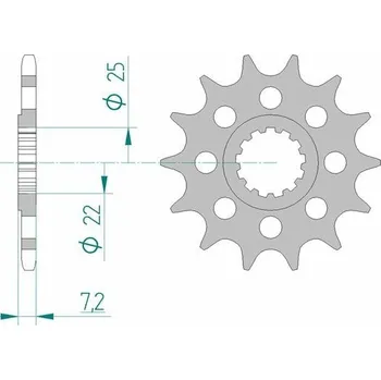 Nářadí na motocykly Ocelová standardní přední řetězová kola AFAM 28404 - 520 28404-13