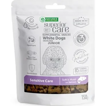 Pamlsek pro psa Nature's Protection Superior Care Snack White Dogs Junior GF Salmon 150 g