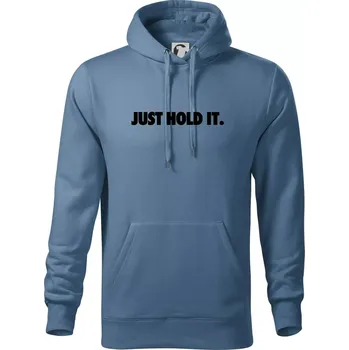 Pánská mikina Just hold it - Mikina pánská Cape s kapucí - 5XL ( Denim )