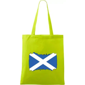 Skotská vlajka - Taška bavlněná - 42 x 38 cm ( Limetková )