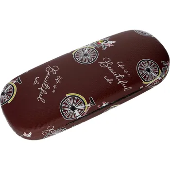 Pouzdro na brýle Ewena Obal na brýle Amsterdam hnědý + hadřík k očištěni brýlí zdarma