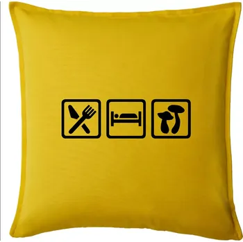 Polštář Eat Sleep Houbaření - Polštář 50x50 - 50x50 - Pouze potah ( Žlutá )