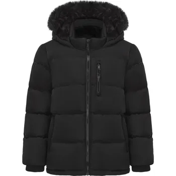 Chlapecká bunda SoulCal 2 Zip Bubble Jacket Junior Black 7-8 Years