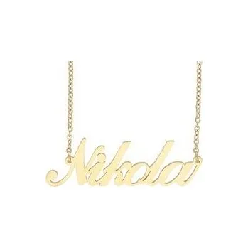 Řetízek Ewena Řetízek z oceli se jménem Nikola zlatá ocel
