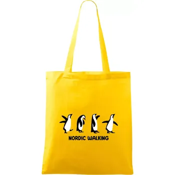 Nordic walking tučňáci - kreslení - Taška bavlněná - 42 x 38 cm ( Žlutá )