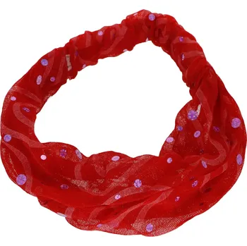 Čelenka Ewena Čelenka červená s flitry