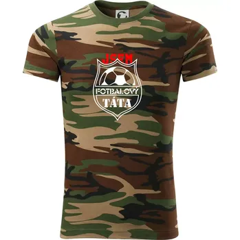 Pánské tričko Jsem Fotbalový táta - Army CAMOUFLAGE - XL ( Hnědý maskáč )