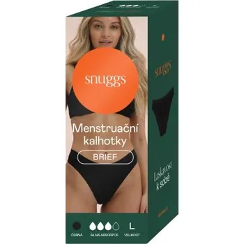 Menstruační kalhotky Snuggs Brief Menstruační kalhotky na silnou menstruaci černé L