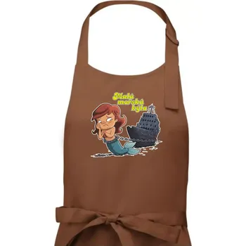 Kuchyňská zástěra Malá mořská kýla - Pánská zástěra na vaření - Univerzální velikost ( Kakaová )