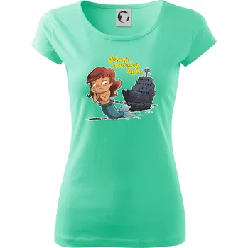 Dámské tričko Malá mořská kýla - Dámské triko Pure - XS ( Mátová )